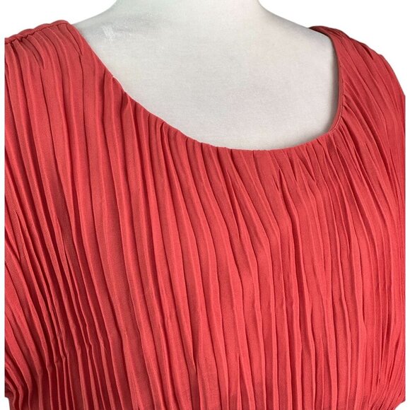 Madewell Artemis Brick Dust Pleated Mini Dress #C0925 Women's Size Small - Picture 4 of 10